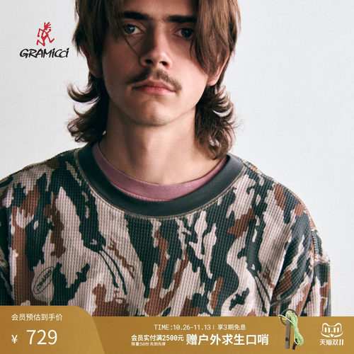 Gramicci小野人华夫格圆领套头衫