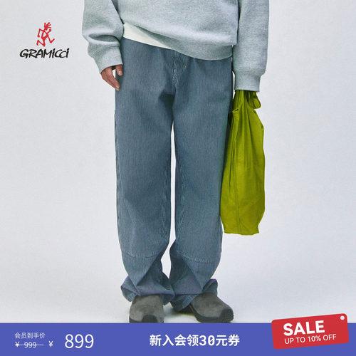 26新款春夏条纹休闲直筒工装裤