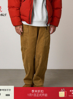 【季末折扣】GRAMICCI小野人男士灯芯绒工装裤廓形长裤G5FM-P056