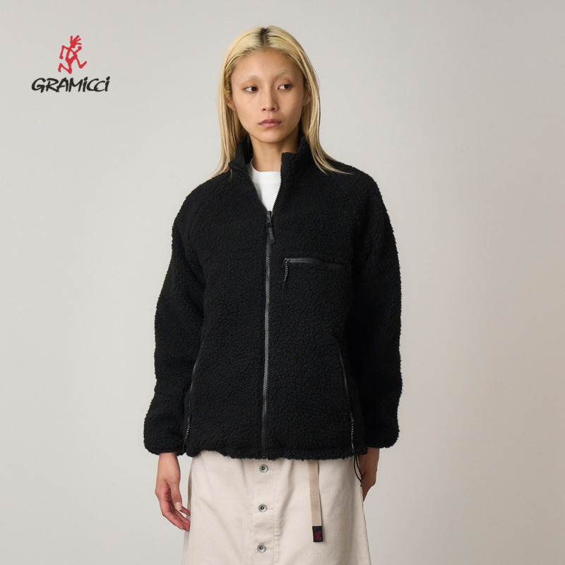 GRAMICCI小野人男女休闲仿羊羔绒尼龙两面穿外套上衣J014