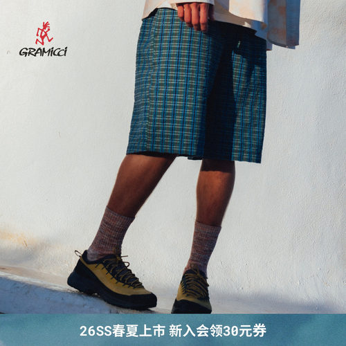 【26新款】GRAMICCI小野人男士休闲夏季格纹短裤G6SM-P022