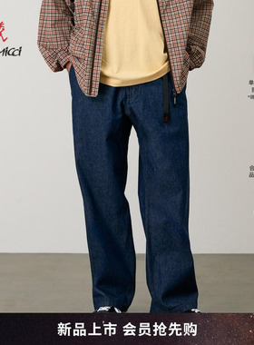 【26春】GRAMICCI小野人男款美式工装宽松直筒牛仔长裤G6SM-P086