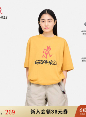 【26新款】GRAMICCI小野人情侣LOGO男女圆领夏季短袖T恤G4SU-T097