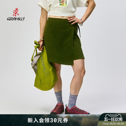 【26新款】GRAMICCI小野人中腰弹力攀岩裙裤休闲短裙女G5SW-P066 - 封面