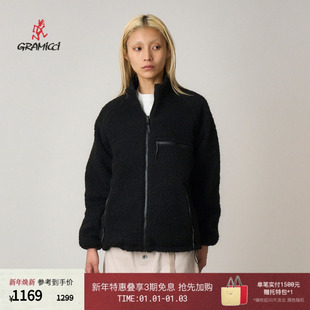 GRAMICCI小野人男女休闲仿羊羔绒尼龙两面穿外套上衣J014