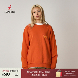 GRAMICCI小野人圆领印花图案休闲舒适针织套头衫 J093 卫衣G5FU