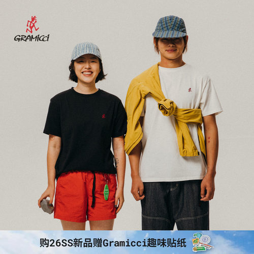 Gramicci小野人男女同款户外休闲短袖T恤
