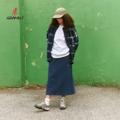 GRAMICCI小野人男女休闲外套J135仿羊羔绒舒适格纹外套