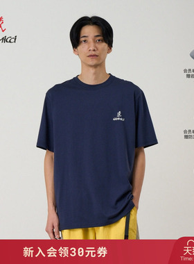 GRAMICCI小野人男女同款印花logo圆领抗皱短袖情侣T恤G4SU-T096