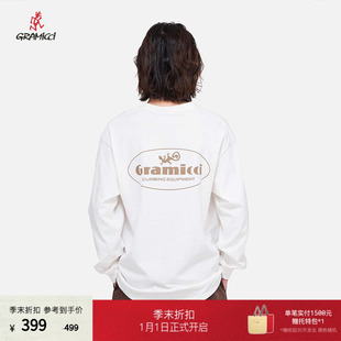 GRAMICCI小野人情侣款印花图案长袖T恤G5SU-T164