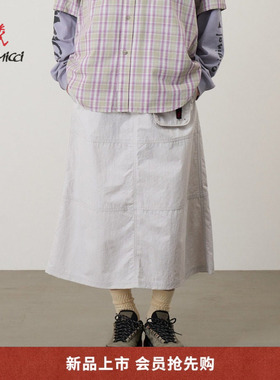 【26春】GRAMICCI小野人女款尼龙多功能A字裙休闲半裙G6SW-SK037