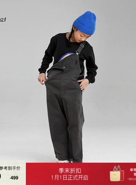 GRAMICCI小野人 山系童装儿童休闲背带长裤工装裤G2FK-P080-J