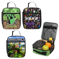 新品Minecraft午餐包我的世界便當(dāng)包苦力怕Creeper保溫袋飯盒袋大