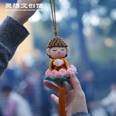 灵隐莲花佛陀朱砂平安车挂
