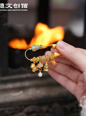 景区门店·灵隐马年宝宝压惊婴儿别针孕妇别针婴儿平安健康守护