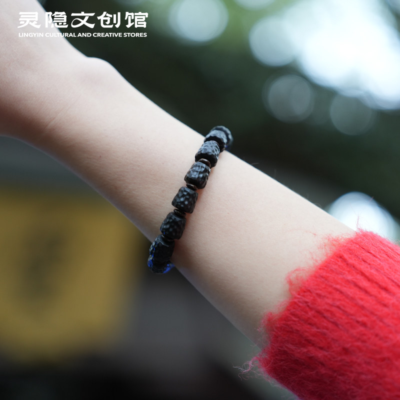 灵隐「一桶金」天然黑檀木手串图片