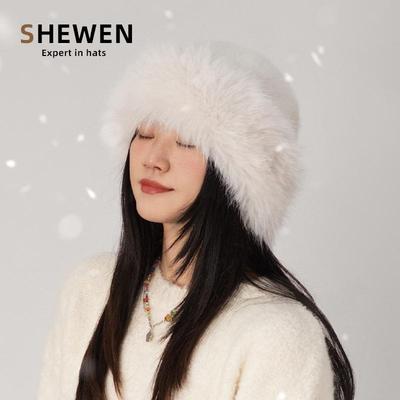 佘温冬季加厚保暖毛绒蒙古帽
