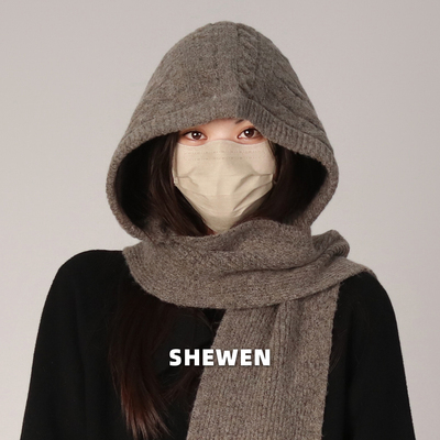 韩版围巾一体巴拉克拉法帽