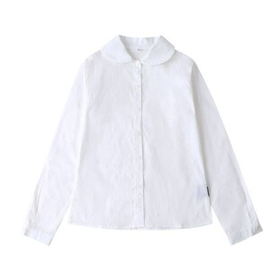 初中高中小学生白色衬衣校服英伦学院风长袖衬衫班服女童夏季纯棉