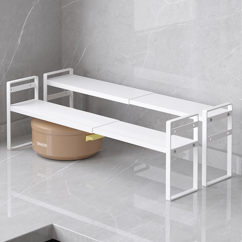 厨房桌面窄款伸缩分层置物架台面缝隙柜子隔桌面收纳神器调料碗盘