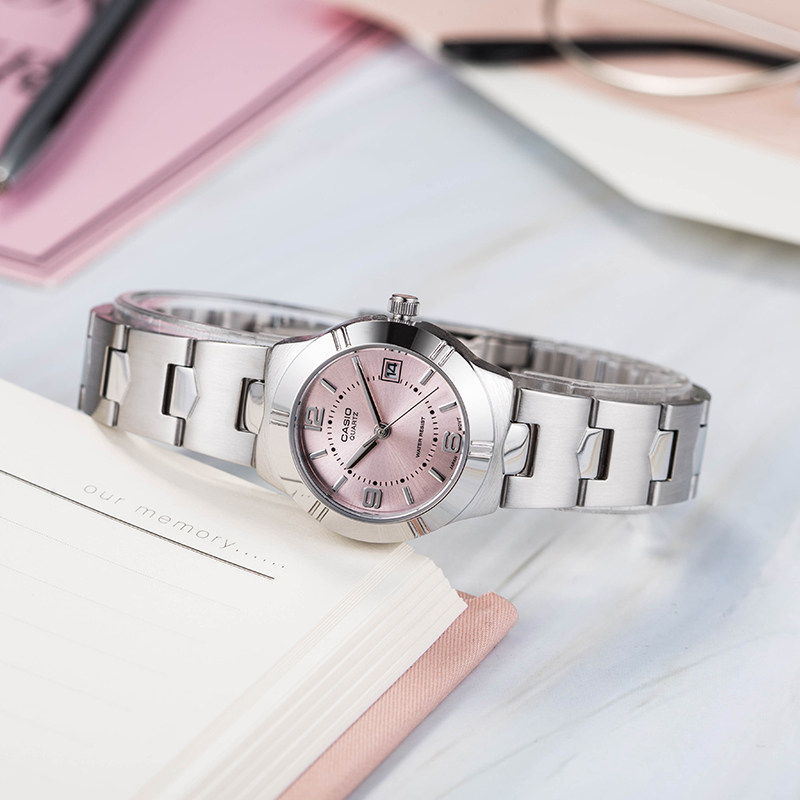 casio卡西欧手表女淑女气质网红通勤小圆表ltp-1241d-4a