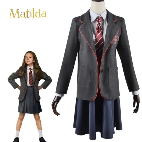 灰色玛蒂尔达成人影视制服cos儿童cosplay服商贸码欧美校服北水