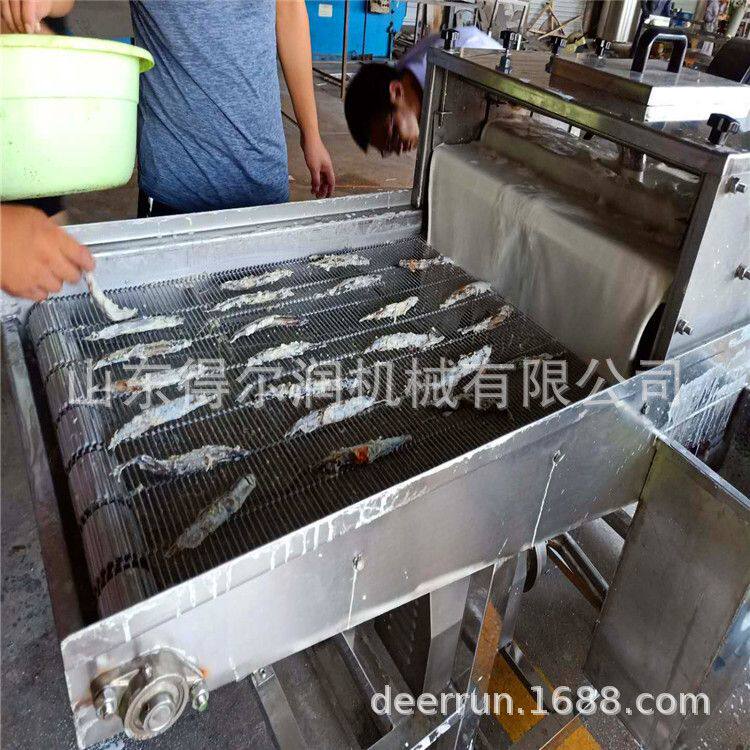 春季热销 海产品鱼块浸浆裹糠加工生产线设备 小银鱼上浆淋浆机