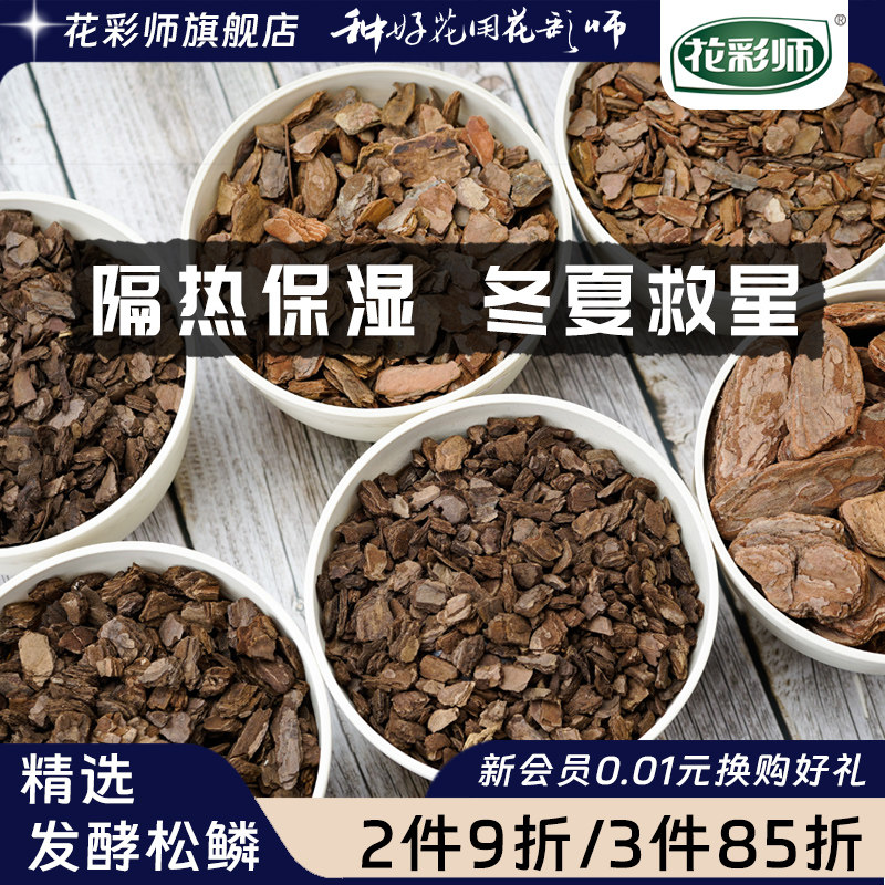 花彩师发酵松鳞树皮铺面拌土图片