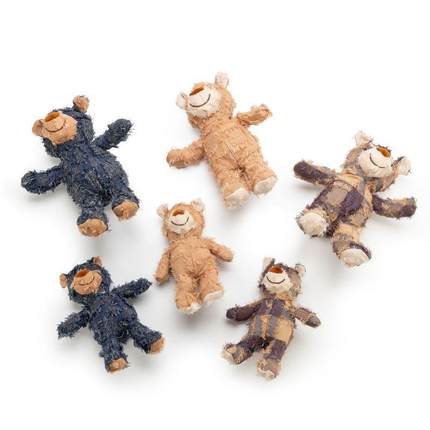 三色乞丐熊狗狗发声玩具互动毛绒公仔发声器陪伴宠 物玩偶