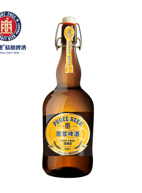 福嘉堡原浆啤酒精酿啤酒小麦白啤1L5.2°12.5p 6瓶整箱摇摆盖送礼