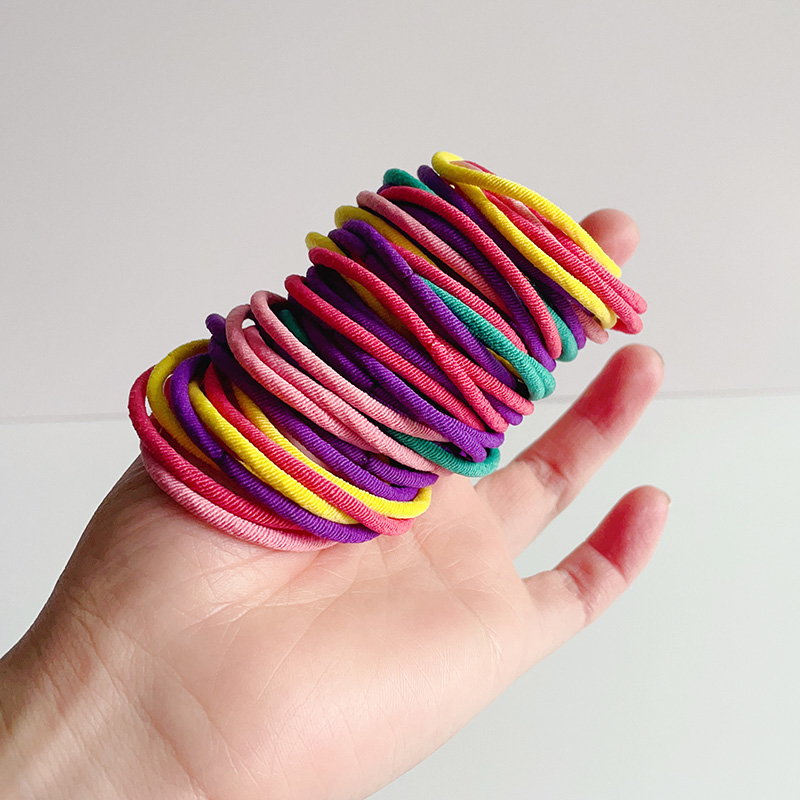 彩色大圈加粗儿童扎头发橡皮筋