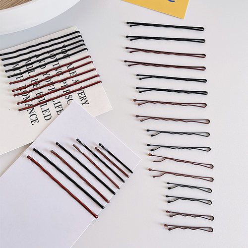 儿童韩版波浪夹发夹烤漆100个装