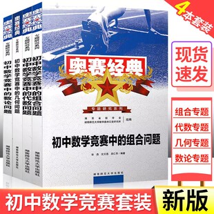 正版奥赛经典专题研究系列初中数学竞赛中的代数问题几何问题组合问题数论问题全套4本初中数学奥林匹克竞赛题真题练习书