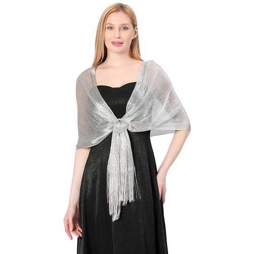 欧美新款金银丝披肩气质高级感