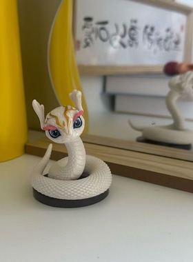 斗破苍穹手办摆件可爱七彩吞天蟒小彩夜光斗破苍穹汽车摆件玩具蛇