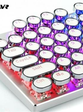 真金属质感九彩灯效游戏专用青轴机械键盘兼容Windows有线连接