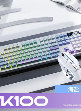 蓝牙无线键鼠套装双模键盘电竞游戏办公静音打瓦无畏契约RGB带屏