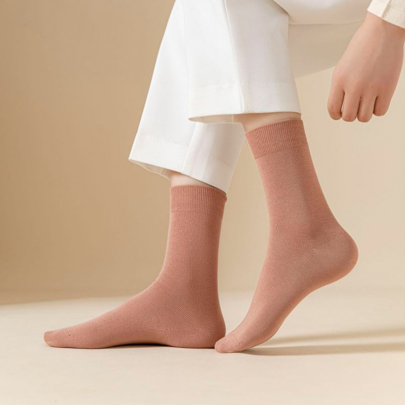 纯色袜子女袜女士中筒袜短袜船袜学院风日系吸汗纯棉春夏中厚款