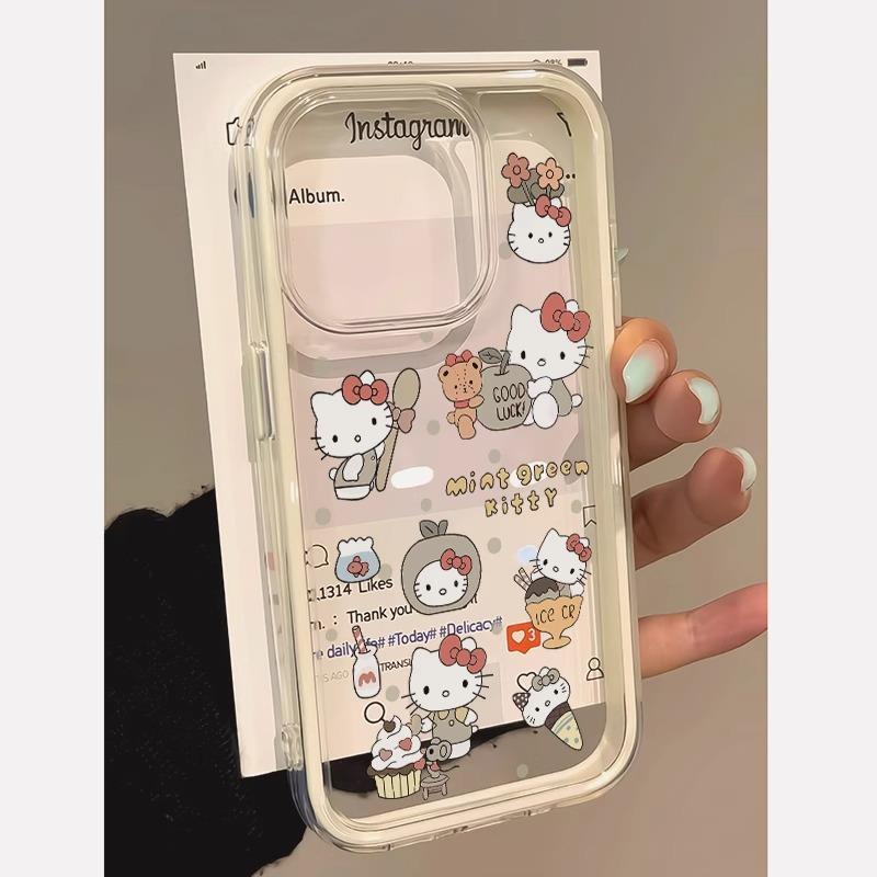 凯蒂冰淇淋适用iPhone16ProMax苹果手机壳15/13/1 2/14全包软套11保护套外壳防摔卡通男女新款全包小众