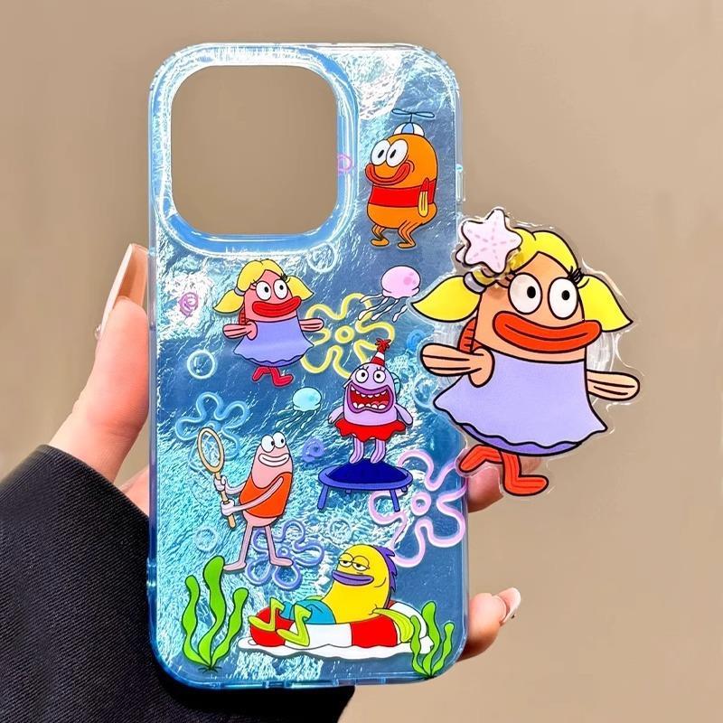 比奇堡小丑鱼适用苹果iPhone16Promax手机壳 苹果14promax卡通IMD保护套外壳防摔卡通男女全包网红新款