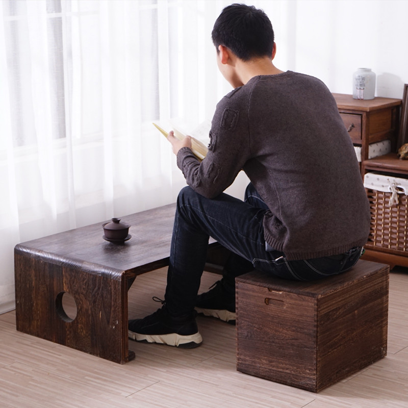 实木收纳凳简约长方形储物复古可坐成人大号带盖木盒现代小号木箱