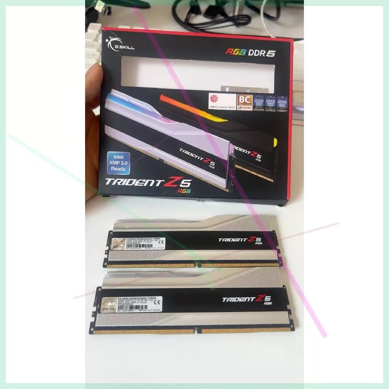 议价原盒原码 芝奇幻锋戟 ddr5 6400 32g*2 (共6