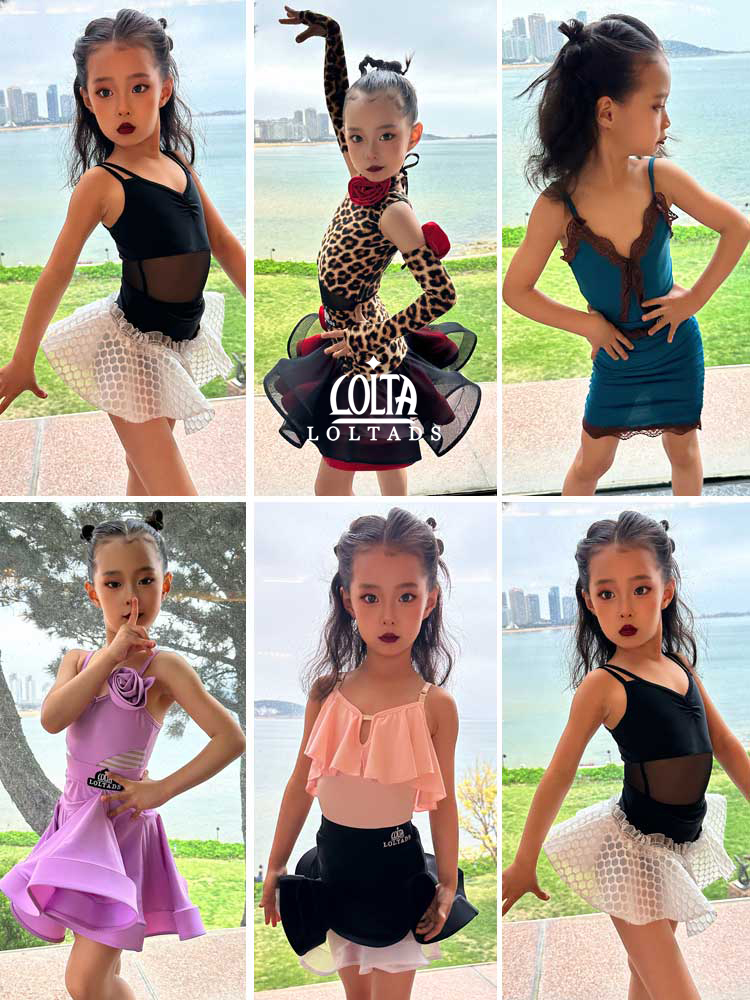 多妮舞女童練功裙新款拉丁服