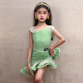 FAZ少儿练功拉丁舞服高级感练功服女童专业训练表演舞练习服套装