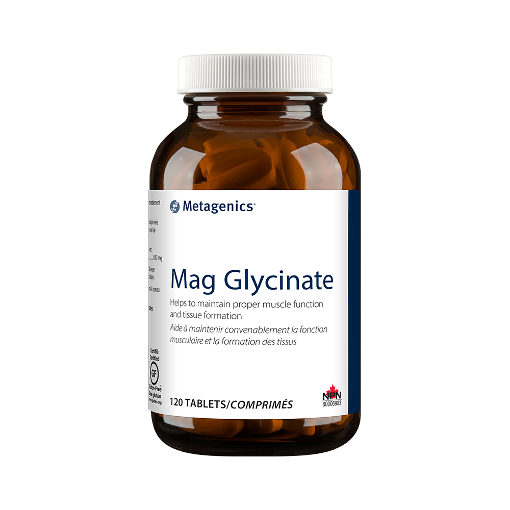 麦特金尼斯甘氨酸镁Mag Glycinate120粒装肌肉神经睡眠