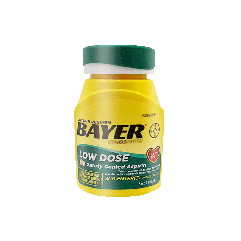 德国进口拜耳阿司匹林肠溶片81mg低剂量缓释片缓解疼痛消炎药正品