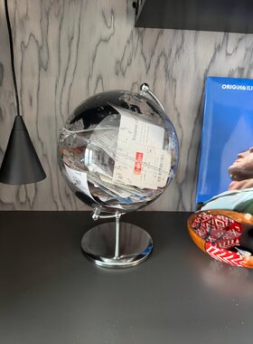【地球仪机票】透明地球仪收纳摆件现代轻奢客厅书房办公室装饰品
