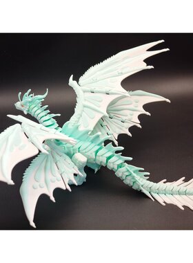 网红新品3D打印夜光水晶飞龙翅膀关节可活动神龙摆件礼物玩具爆
