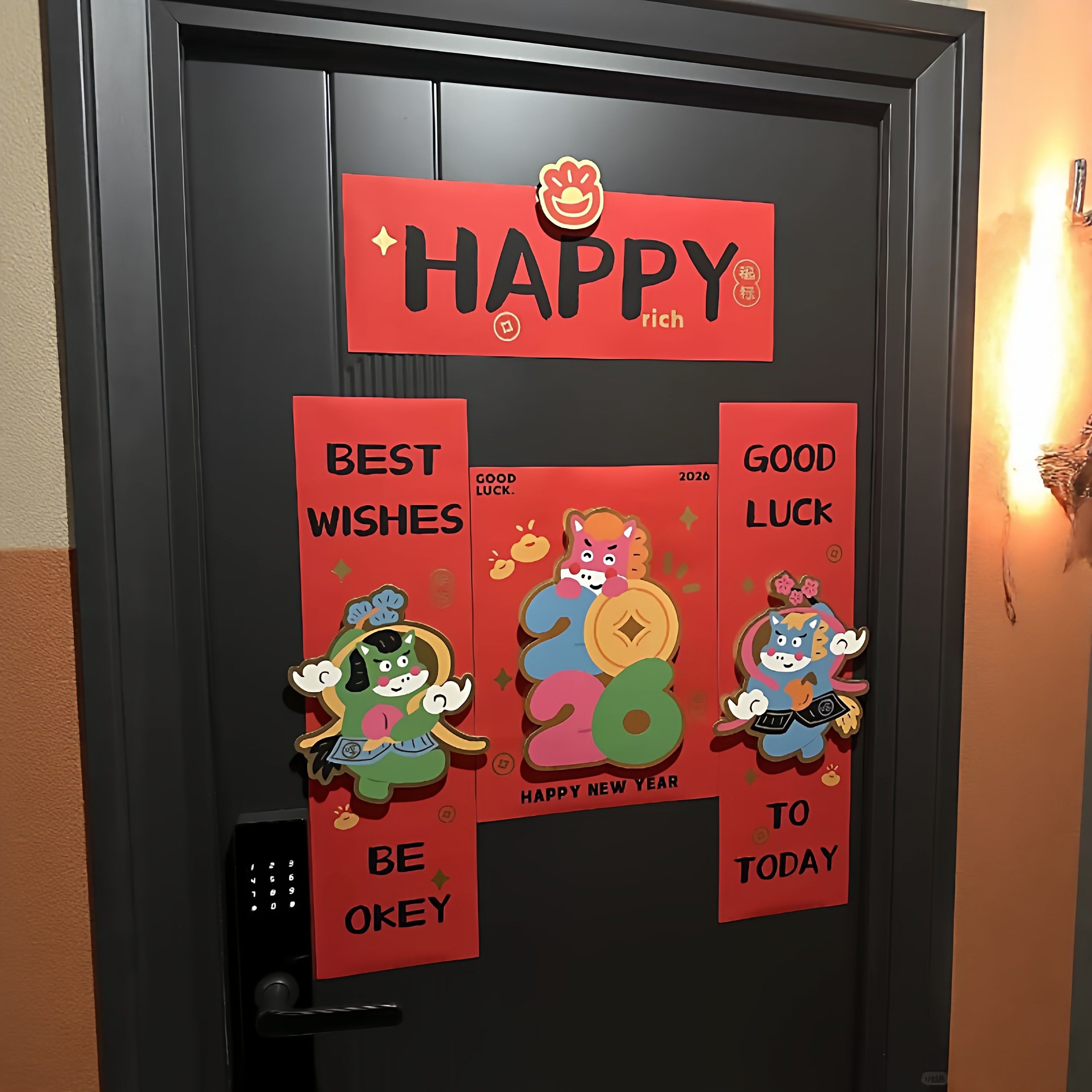 马年对联2026年新款磁吸入户门福字门贴春节过年氛围布置春联装饰,节庆用品/礼品,对联,淘宝优惠券,粉丝福利购,淘宝优惠卷