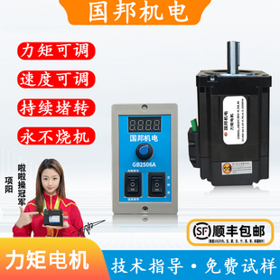 直流24V力矩电机张力扭矩转速可调48V收放卷收料堵转正反转马达